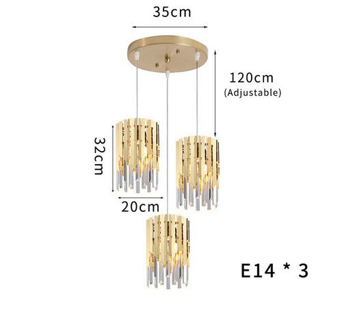 3 lumières d'or rond