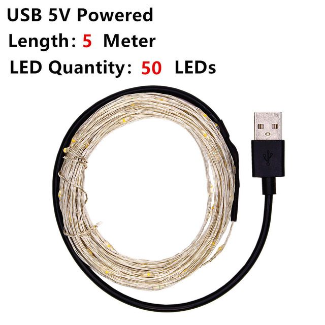 5 M 50LEDS Styl USB