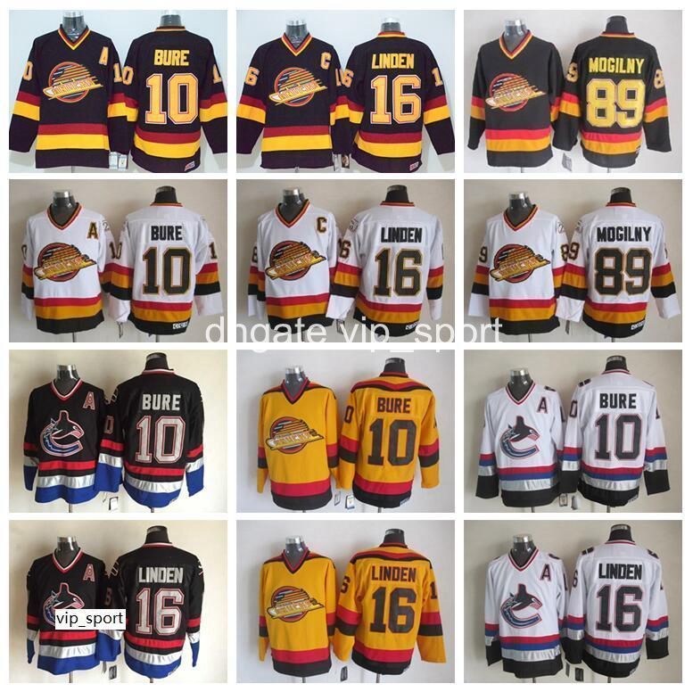 Discount 10 Pavel Bure Jersey Men Retro Vancouver Canucks Ice Hockey