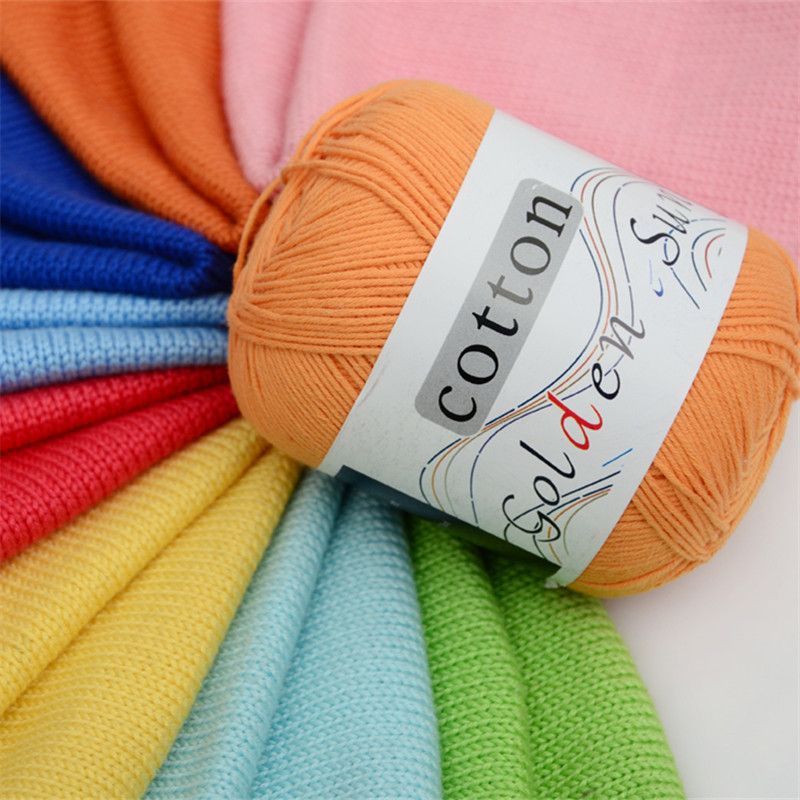 2020 Wholesale 50g/Ball Worsted Soft Baby Yarn 100 Cotton Yarn Hand