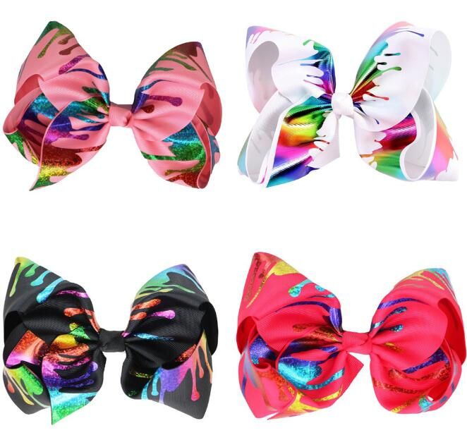 JoJo Alligator Grosgrain Princess Ribbon Hair Bow Clips for Kids Girls Hairgrips