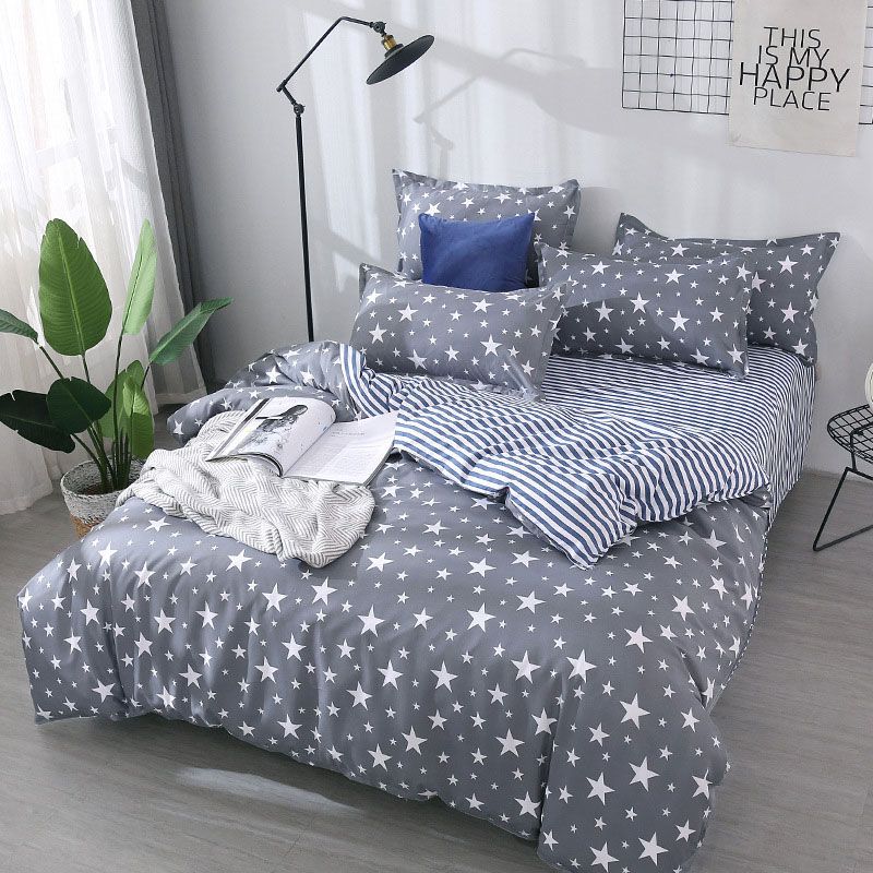 Star Girl Boy Kid Bed Cover Set Cartoon Duvet Cover Adult Child