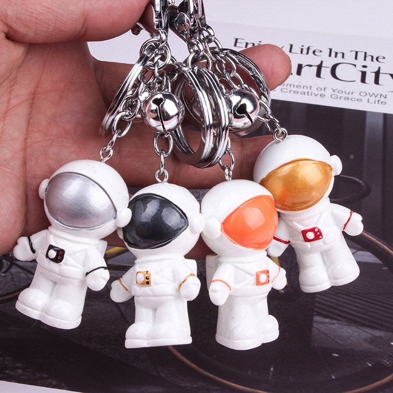 3D PVC Astronaut Space Robot Keychain Cute Figure Key Chain Couple Car