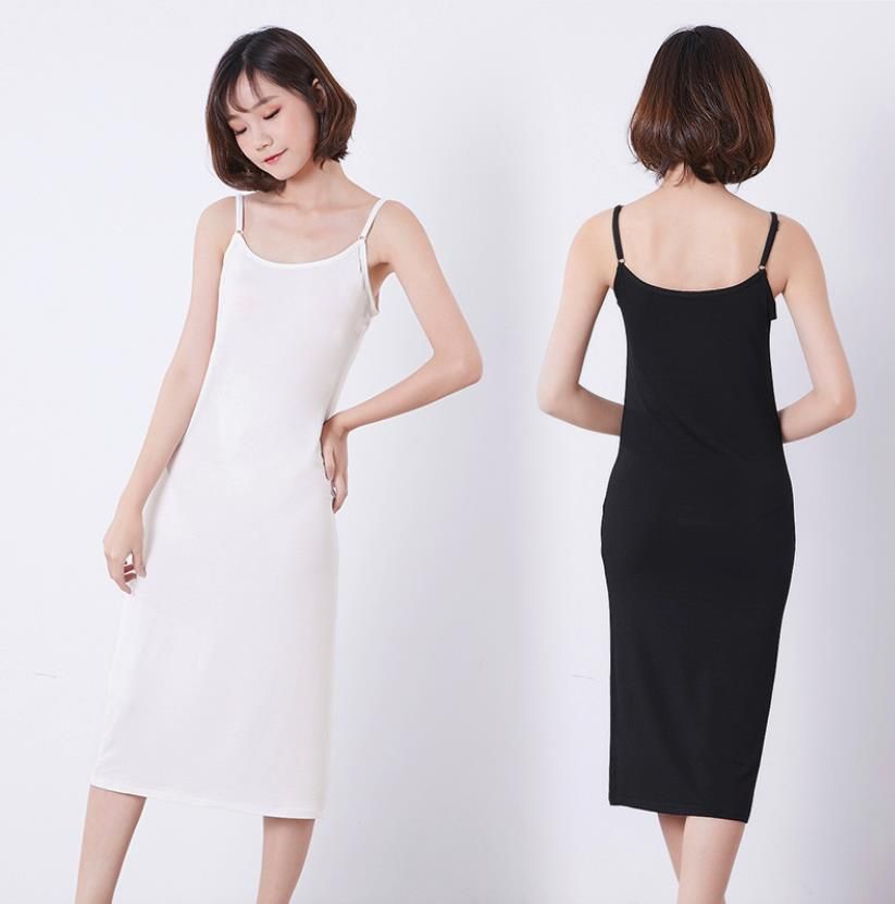 long white underdress
