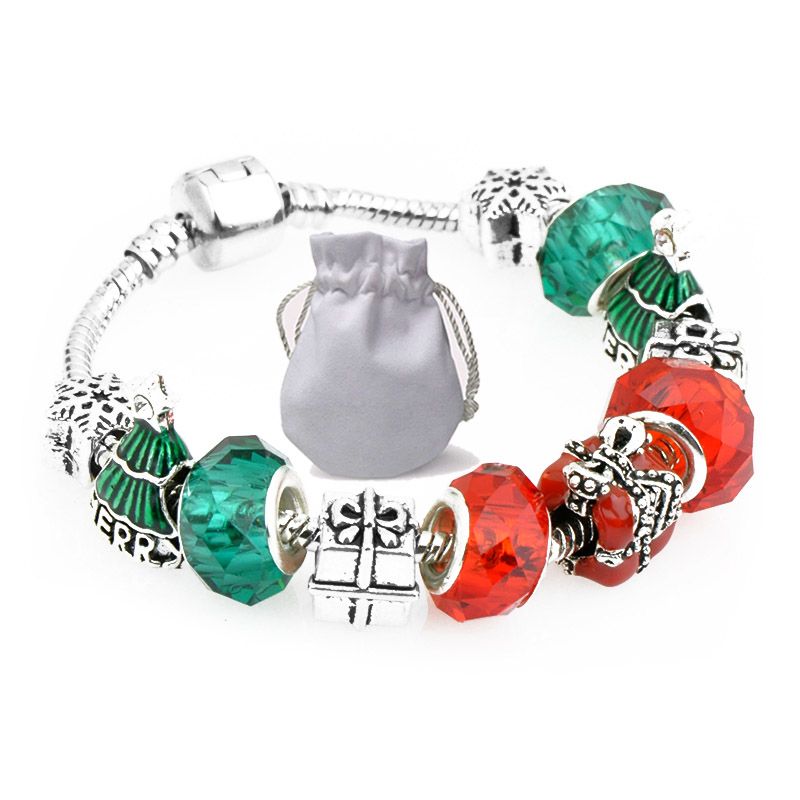 Crystal Alloy BEADS Fit Charm Bracelet 10pc Mixed Blue Crystal Glass Beads