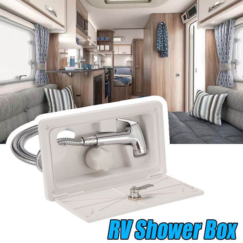 RV Shower Box Kit Boat Marine Camper Shower Hose Motorhome Caravan