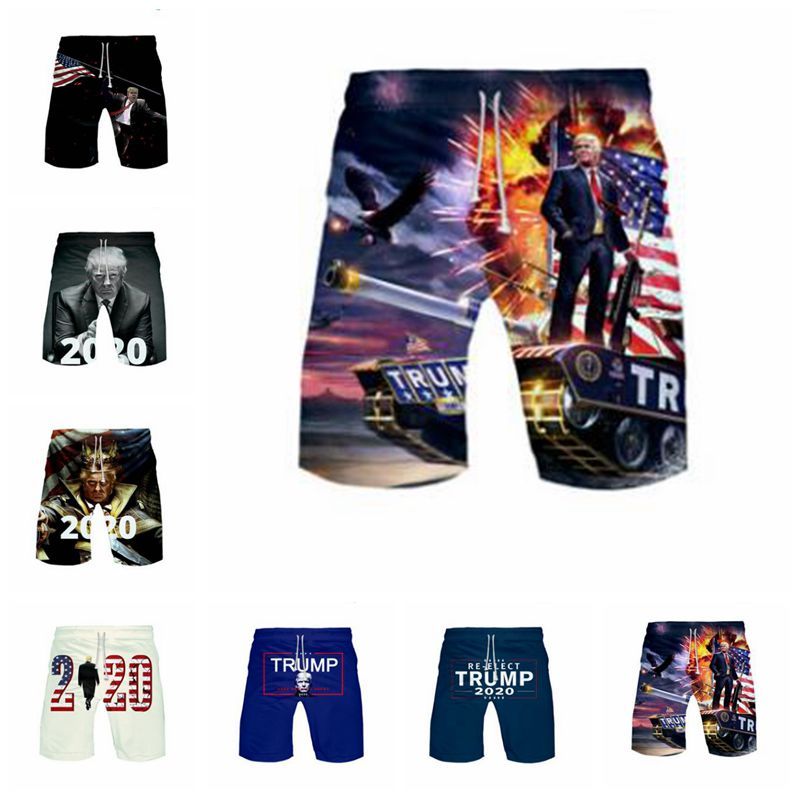 2020 Trump 2020 Shorts Men 3D Digital Print Beach Pants Designer Summer ...