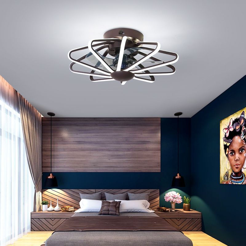 Remote Led Ceiling Fan, Modern Living Room Ceiling Fan