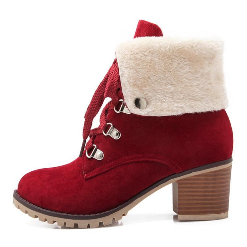 fur ankle boots womens