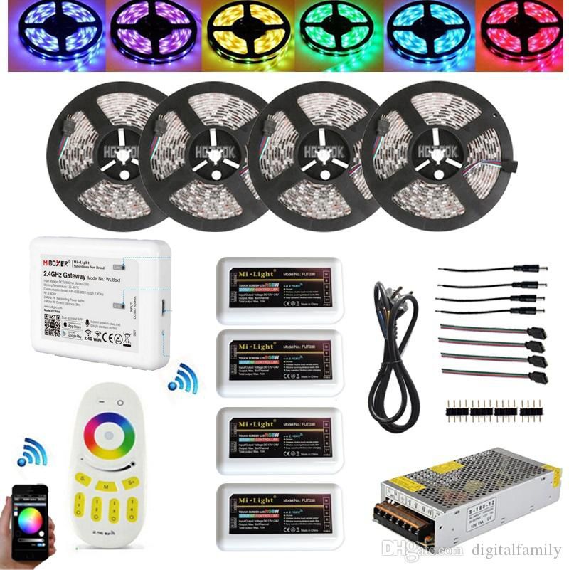 RGBW RGBWW RGB 20M 5050 Mi Light WIFI Led Strip Waterproof Dimmable 12V