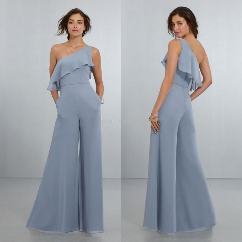 grey bridesmaid jumpsuit