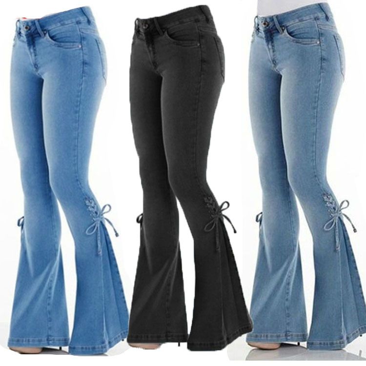 womens jeans with fringe on bottom