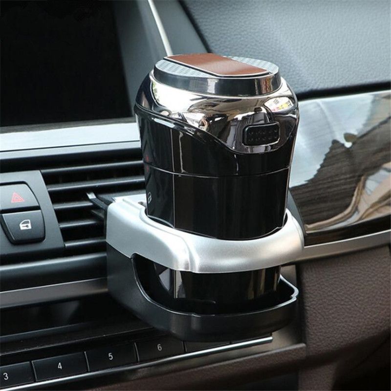 Air Vent Clip-On Car Cup Holder For Holding Beverage Drink Bottle Can Color Black 