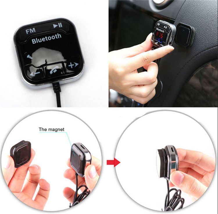 Car Bluetooth FM Transmitter Car Kit Hands Free MP3 Player Dual