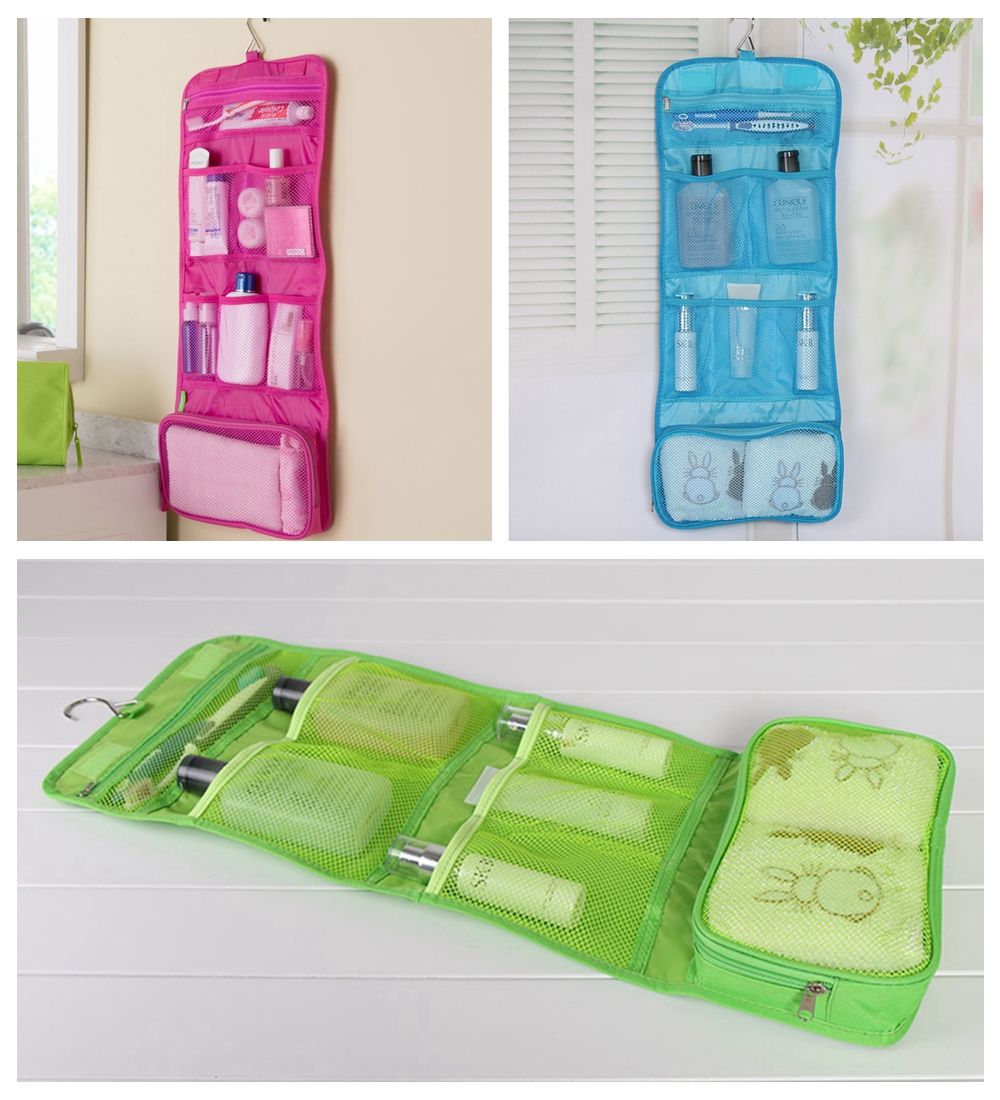 folding travel makeup bag
