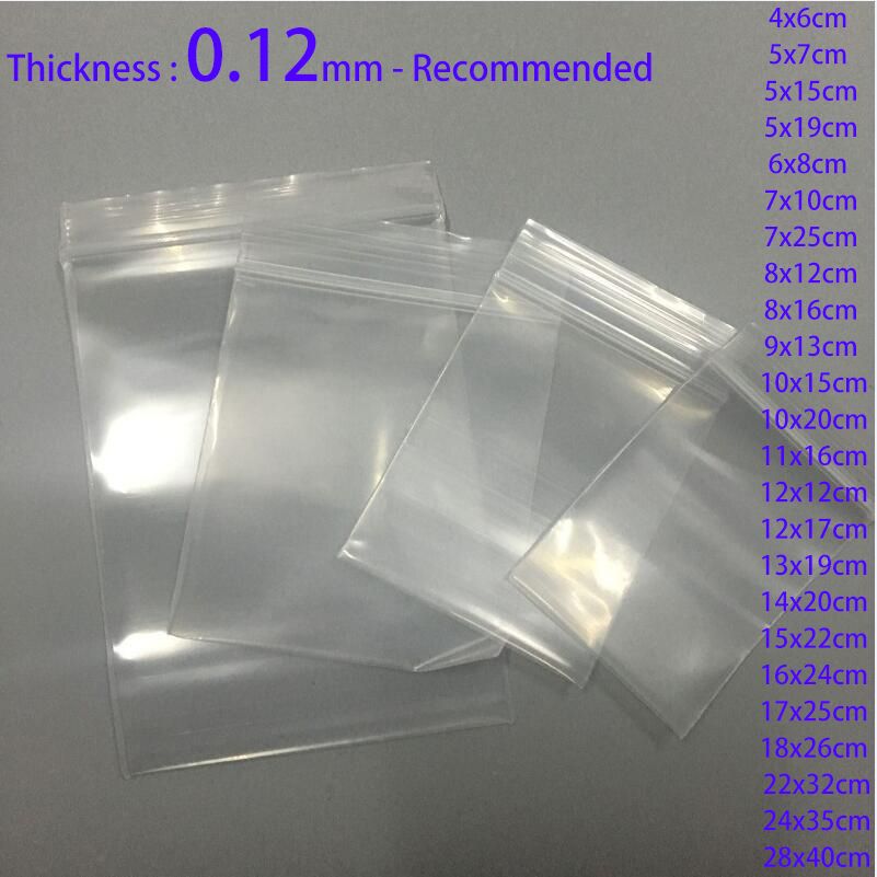 reclosable ziplock bags