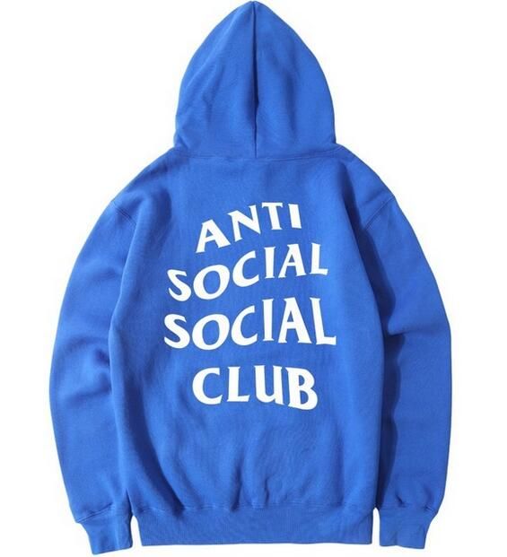 anti social social club x undefeated paranoid moletom com capuz