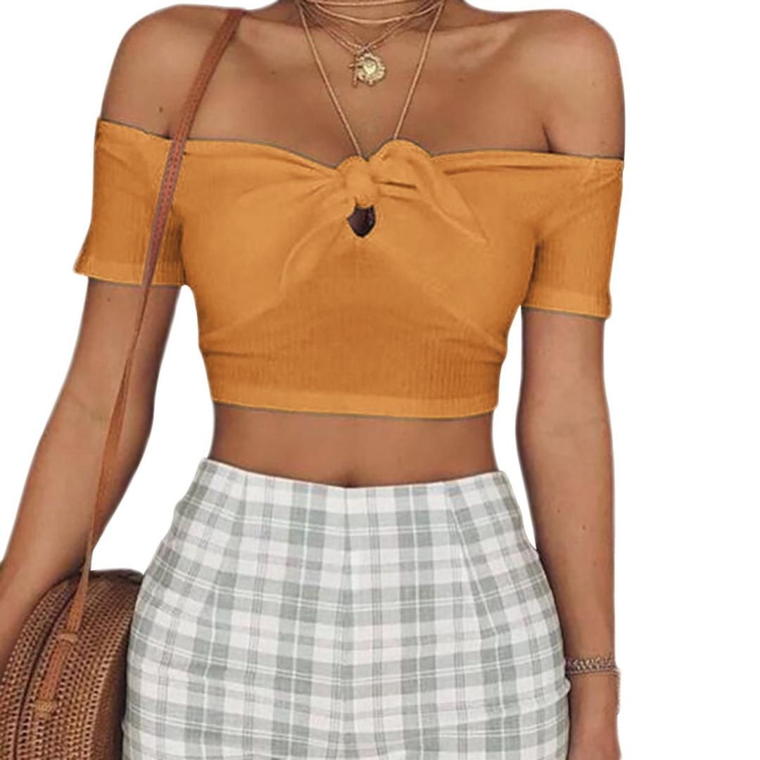 camisas cortas de mujer