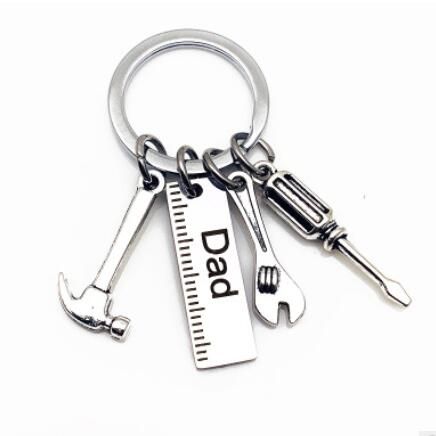 Keychain for Dad Metal Hammer Tools Keyring Key Chain Father's Day Gifts QK 