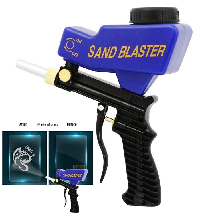Portable Gravity Sandblasting Gun Pneumatic Sandblasting Rust Blasting Tool UK