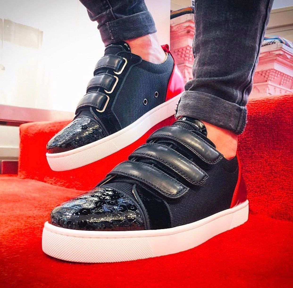 velcro designer trainers