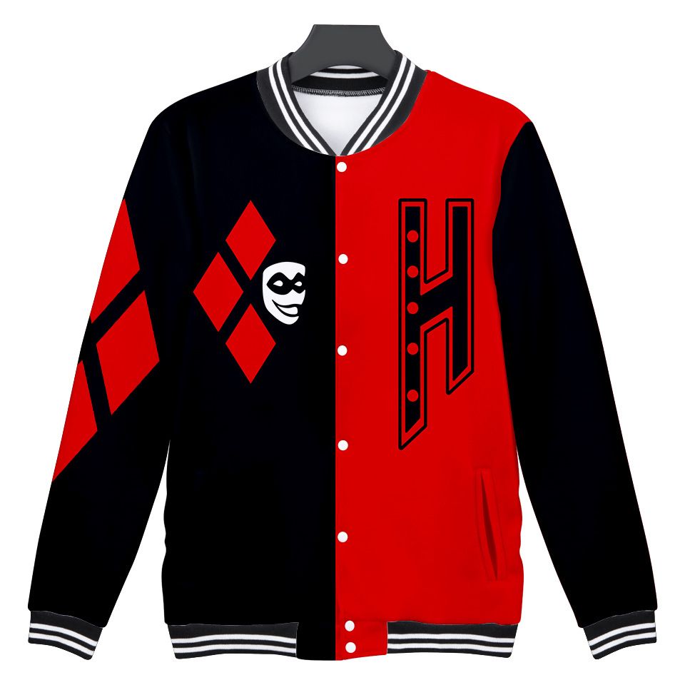 2020 Birds Of Prey 3D Baseball Jacket Men Bomber Jacket Harley Quinn Cosplay Costume Joker 
