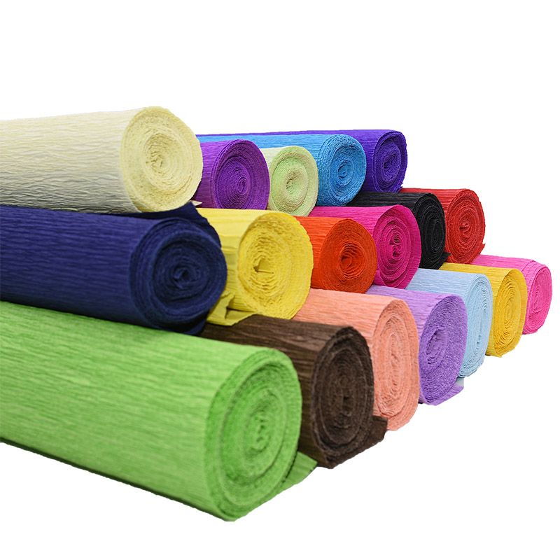 YOTONG decorazione fai da te con fiori fai da te Rotolo di carta crespa colorata per origami e crespe 250 x 25 cm 
