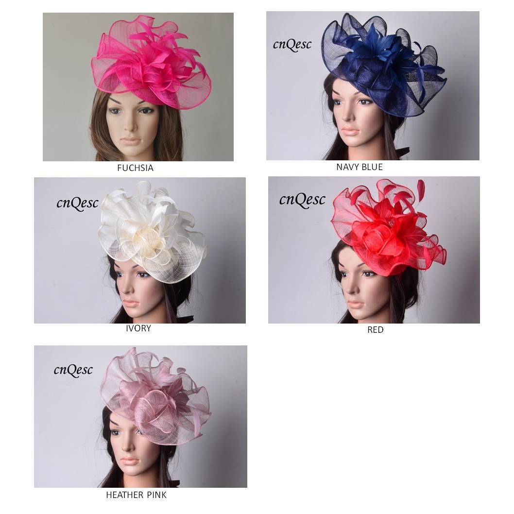 navy and cream hats and fascinators