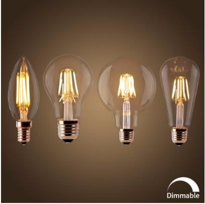 E14/E27 5W Edison COB-Faden-Retro-LED-Lichtkerze/Flammenbirnen-Lampen-Leuchter 