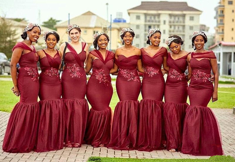 dark red bridesmaid dresses uk