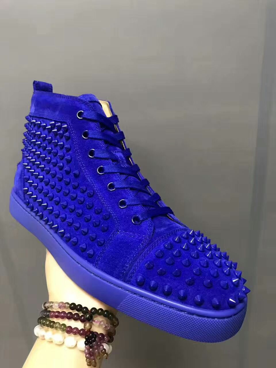 blue designer sneakers