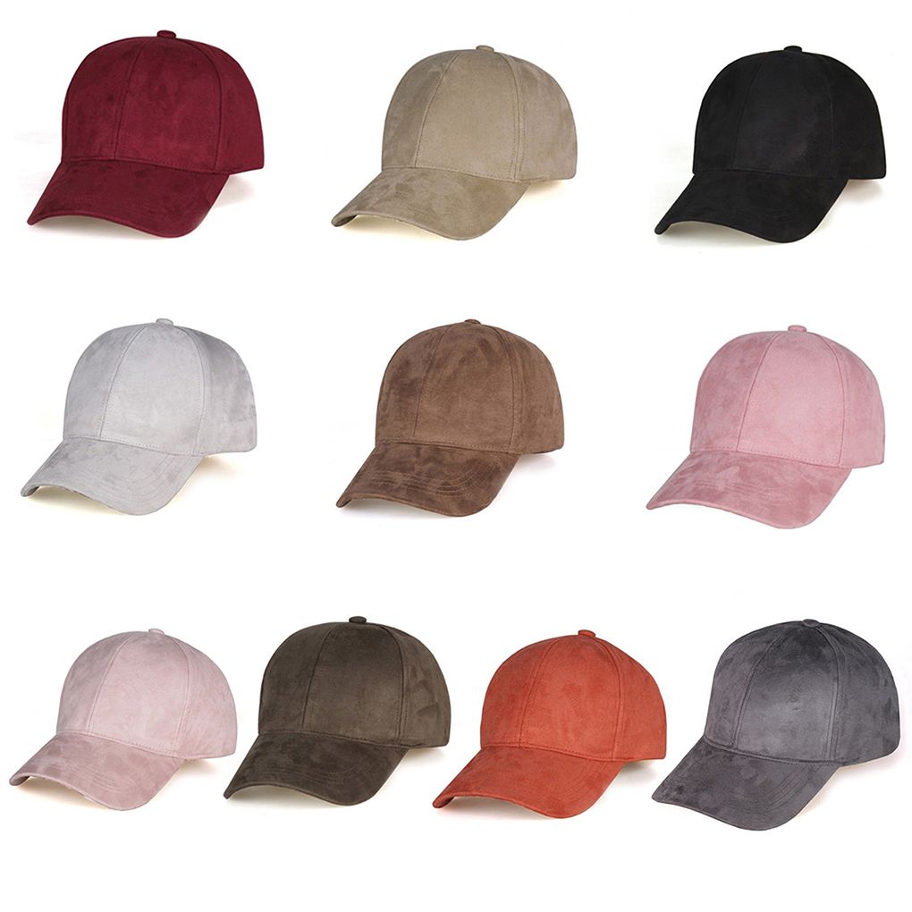 suede fitted caps
