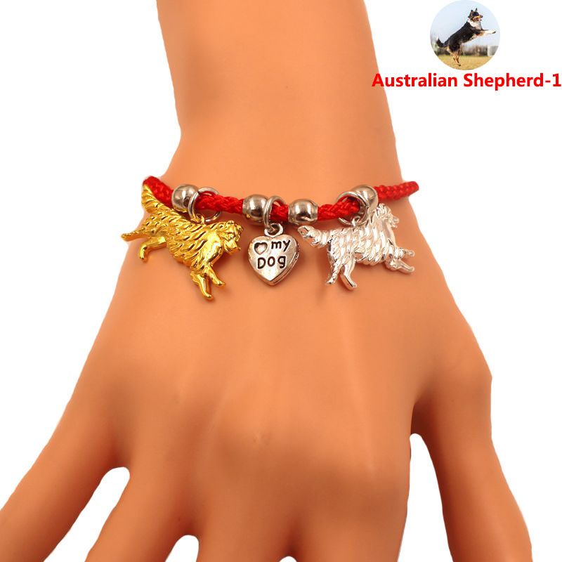 Silver Enamel Australian Shepard Charm