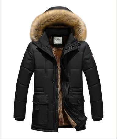 czarny parka.