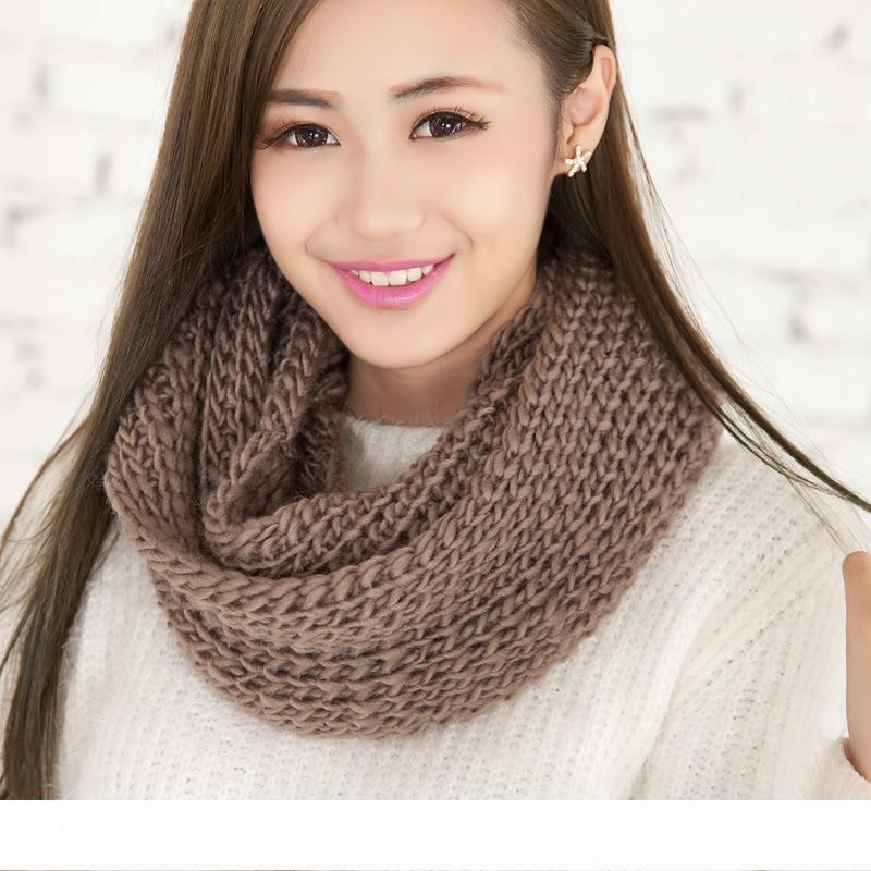 Women Warm Infinity 2 Circle Knit Cowl Neck Long Scarf Fashion Women Winter Warm Cable Knit Cowl Neck Long Scarf Shawl Womens Scarves Knitted Scarves From Diaowanyingyi4 46 9 Dhgate Com