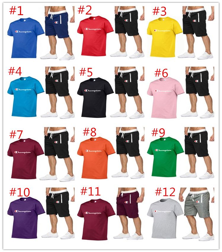 champion short set for men's