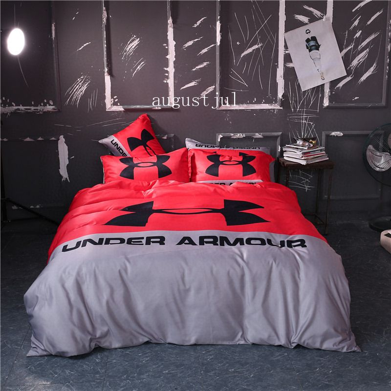 Luxury Red Bedding Set Stripe Fashionable High End Duvet Cover