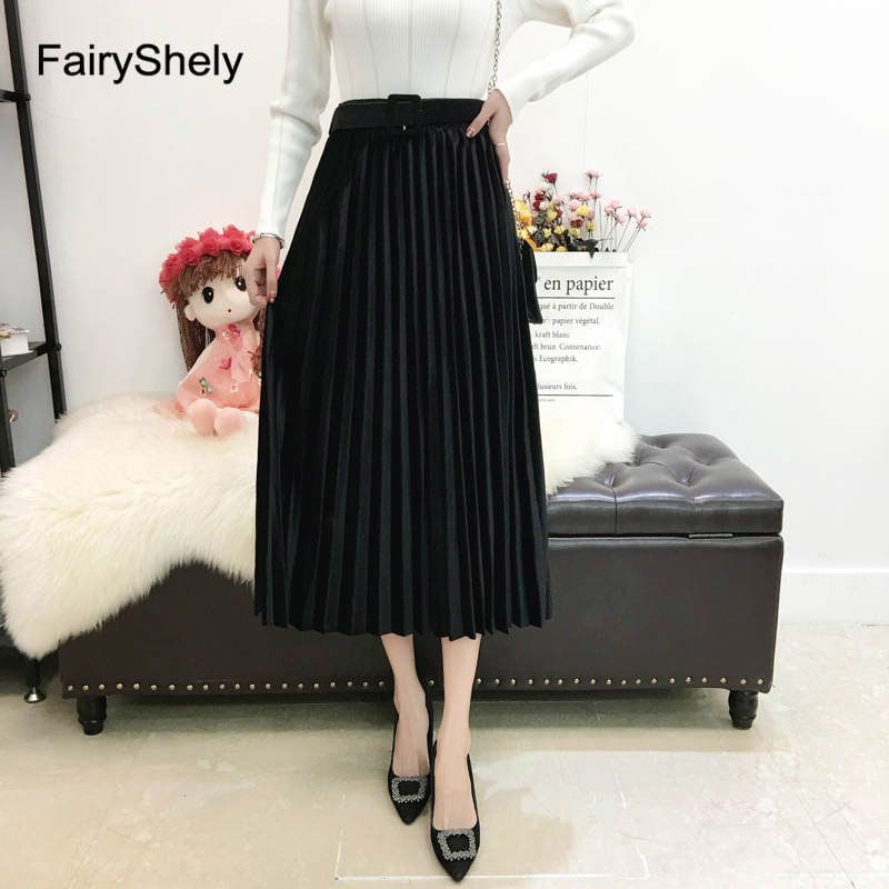 womens velvet skirt