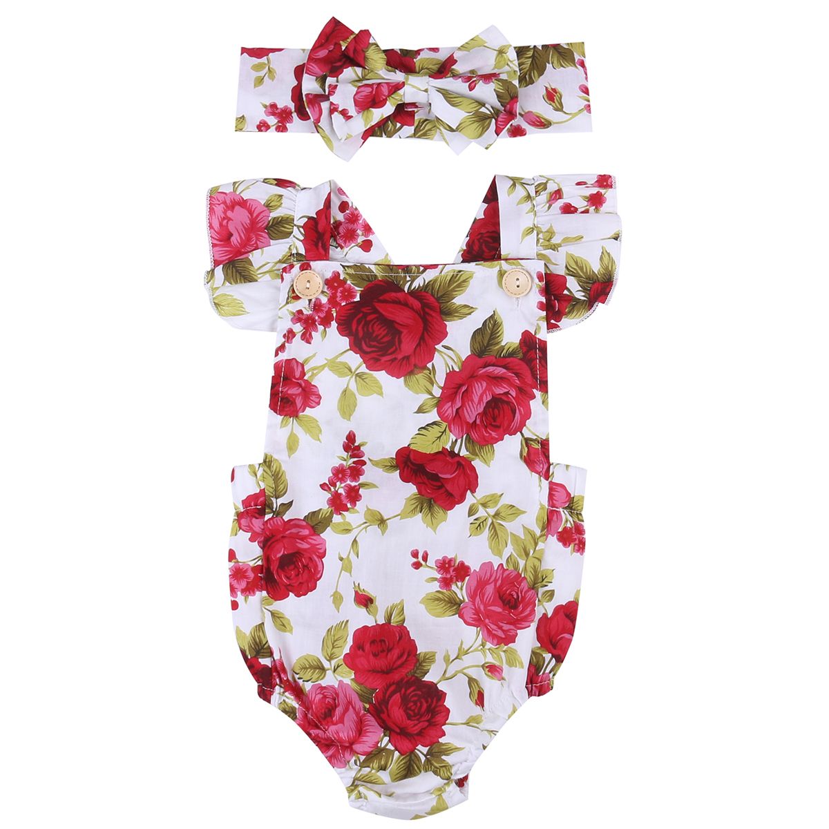 floral baby romper