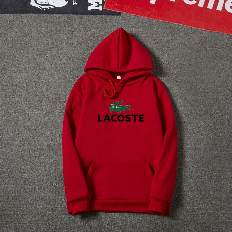 lacoste red moletom com capuz