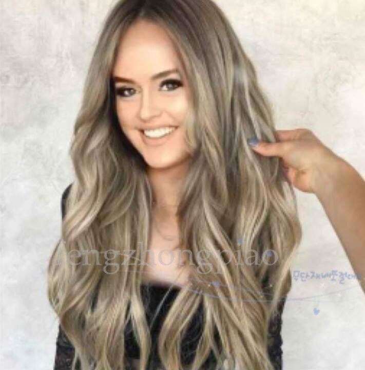 Fzp Wig Hair Long Body Wave Full Like Human Hair Wigs Ombre