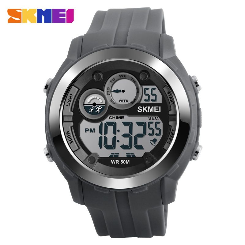 skmei black strap digital watch