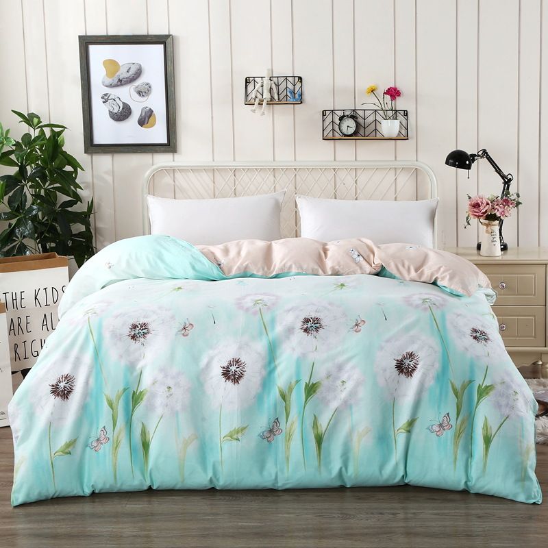 Queen Size Textiles Home Nordic Style Bedding Sheets Pillowcases