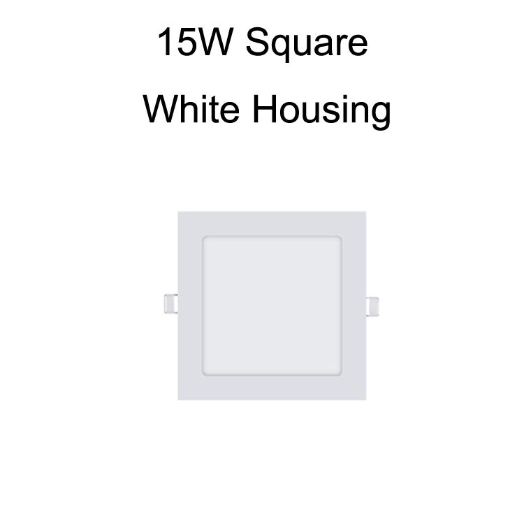 15W Square White Housing