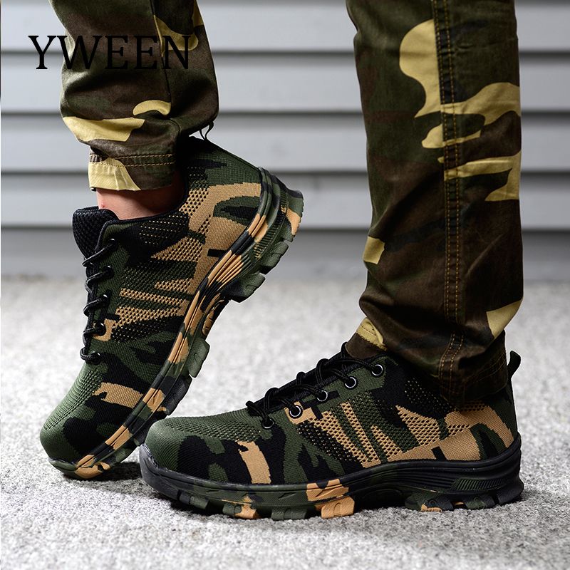 camouflage steel toe work boots