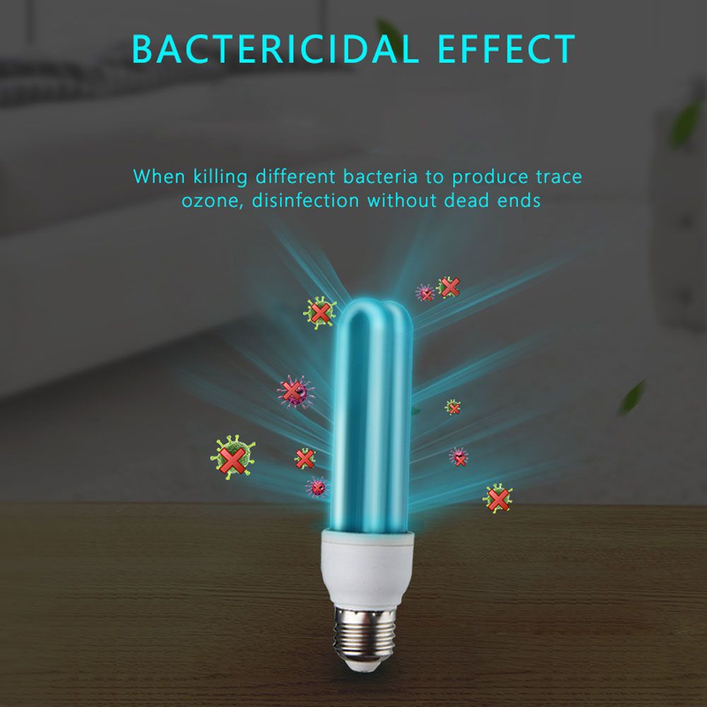Germicidal UV Sanitizer Light Bulb 25 W 185nm/254nm with Ozone E26/E27 Socket 