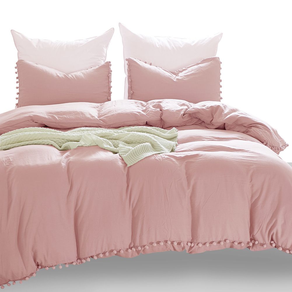 Pillowcases Set Quilt Cover Queen Size Wrinkled Texture Soft