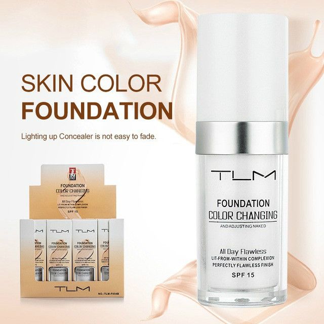 TLM 30ml Flawless Color Changing Liquid Foundation Long Wear Makeup