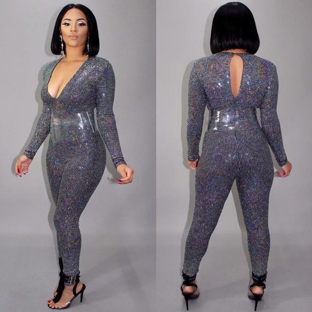 sparkly bodycon jumpsuit