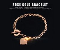 Pulseira de charme, 18k de ouro rosa